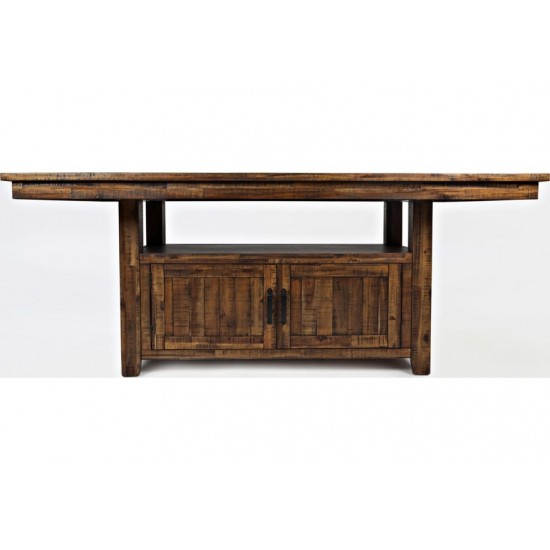 Cannon Valley 72" Distressed Dining Table with Storage Base