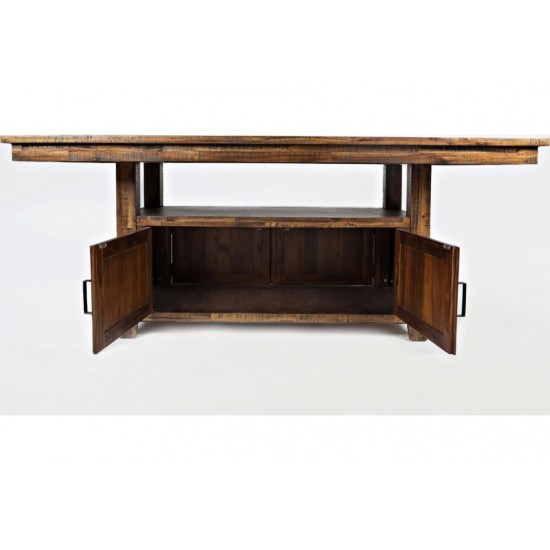 Cannon Valley 72" Distressed Dining Table with Storage Base