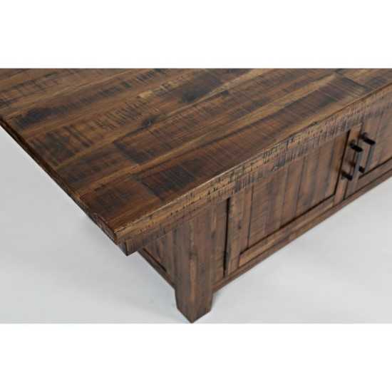 Cannon Valley 72" Distressed Dining Table with Storage Base