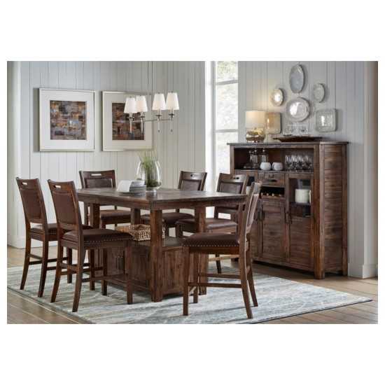 Cannon Valley 72" Distressed Dining Table with Storage Base