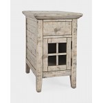 Rustic Shores USB Charging Chairside Table