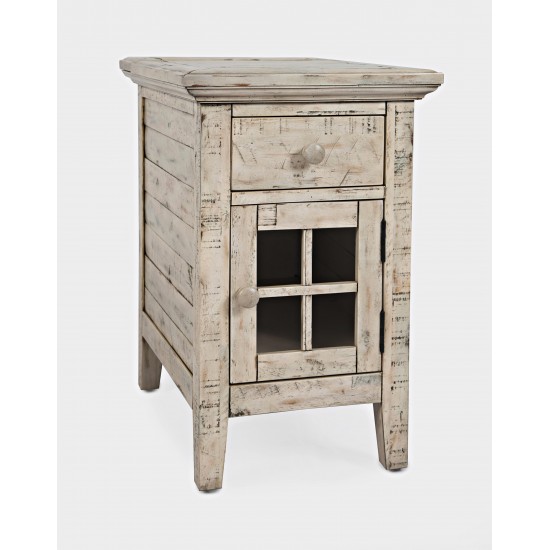Rustic Shores USB Charging Chairside Table