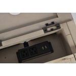 Rustic Shores USB Charging Chairside Table