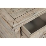 Rustic Shores USB Charging Chairside Table