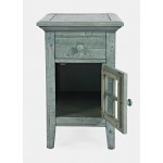 Rustic Shores USB Charging Chairside Table