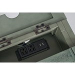Rustic Shores USB Charging Chairside Table