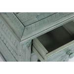 Rustic Shores USB Charging Chairside Table