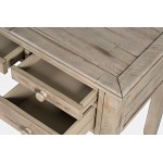 Rustic Shores Distressed Acacia USB Charging Desk