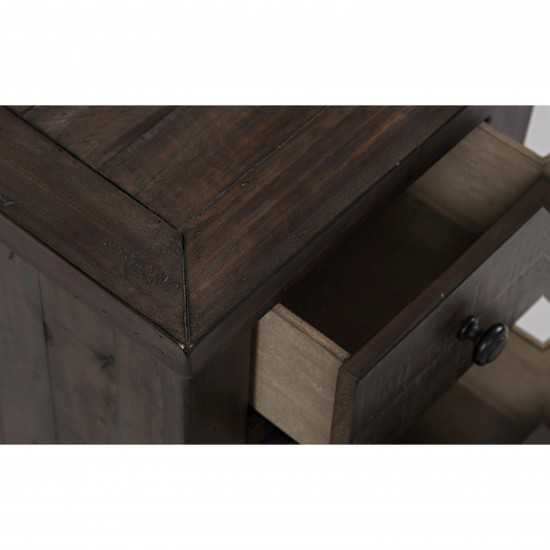 Madison County Reclaimed Pine Harris USB Charging Chairside Table