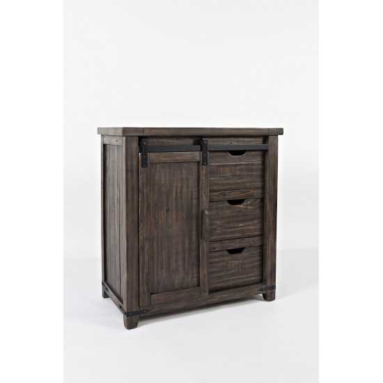 Madison County Reclaimed Pine 32" Barn Door Accent Cabinet