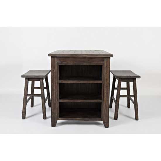 Madison County Reclaimed Pine 3pc Counter Height Set