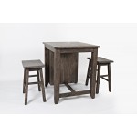 Madison County Reclaimed Pine 3pc Counter Height Set