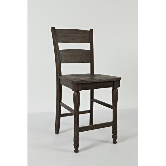Madison County Reclaimed Pine Ladderback Counter Stool (Set of 2)