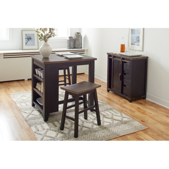 Madison County Reclaimed Pine 3 Piece Counter Height Dining Set