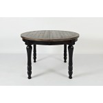 Madison County Reclaimed Pine Round to Oval Dining Table