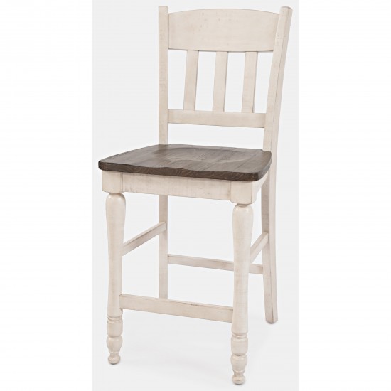 Madison County Reclaimed Pine Slatback Counter Stool (Set of 2)