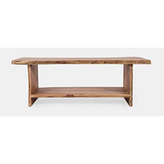 Cooper Live Edge Solid Acacia Storage Bench