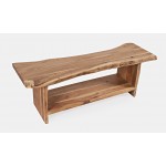 Cooper Live Edge Solid Acacia Storage Bench