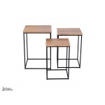 Global Archive 3 Piece Solid Wood Nesting Table Set