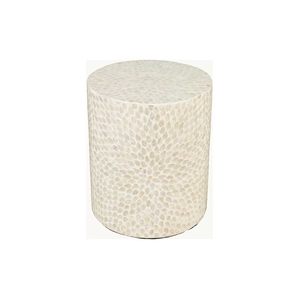 Global Archive Small Terrazzo Capiz Shell Accent Table Global Archive Small Terrazzo Capiz Shell Accent Table