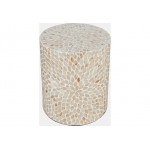 Global Archive Small Terrazzo Capiz Shell Accent Table