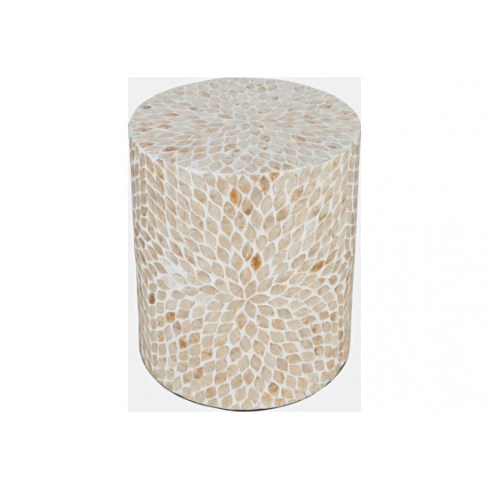 Global Archive Small Terrazzo Capiz Shell Accent Table