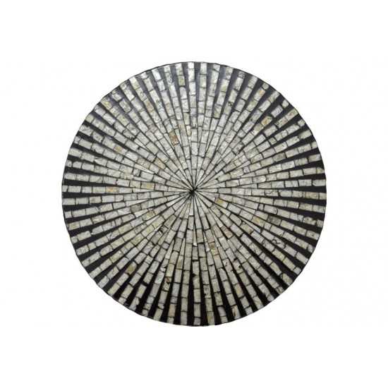 Global Archive Round Terrazzo Capiz Shell Accent Table