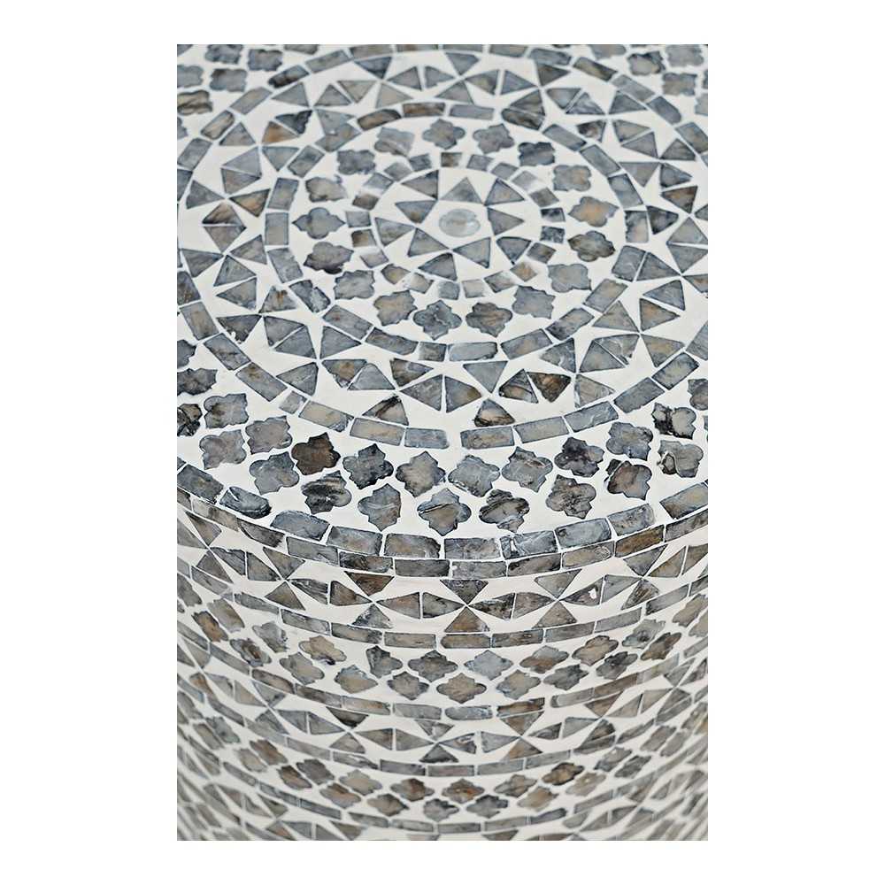 Global Archive Round Terrazzo Capiz Shell Accent Table