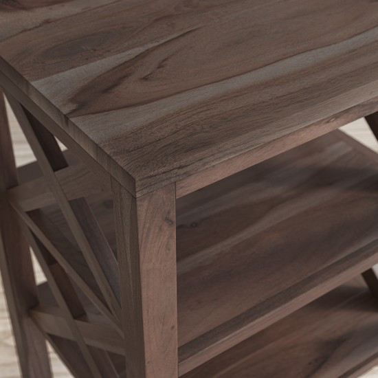 Global Archive Solid Wood X-Side Accent Table