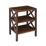 Global Archive Solid Wood X-Side Accent Table