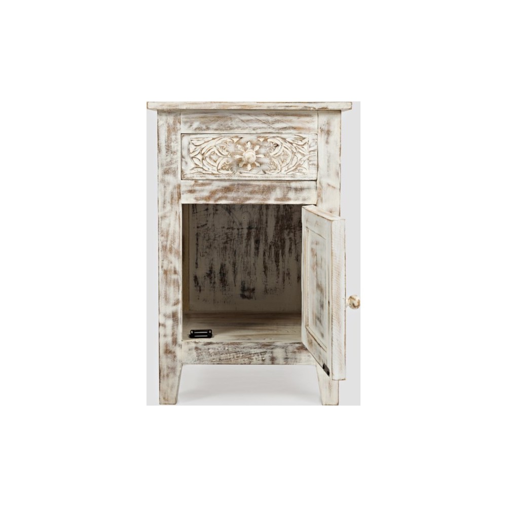 Global Archive Hand Carved Accent Table