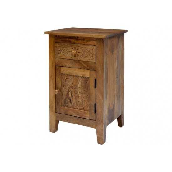 Global Archive Hand Carved Accent Table