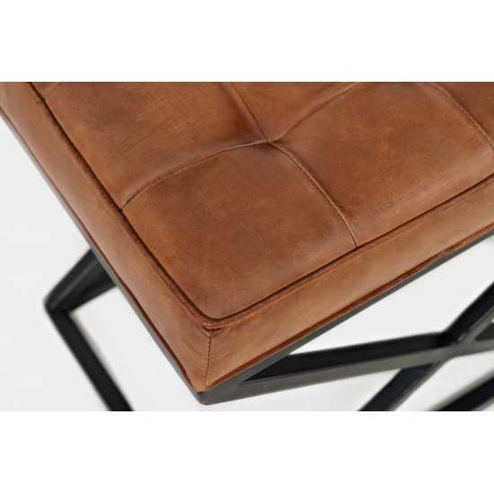 Global Archive Genuine Leather Ottoman