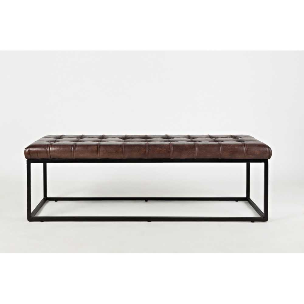 Global Archive Leather Bench