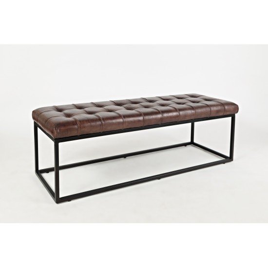 Global Archive Leather Bench