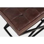 Global Archive Genuine Leather Ottoman