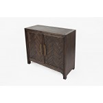 Gramercy Mid-Century Modern Chevron Two Door Accent Chest