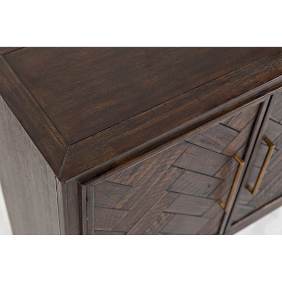 Gramercy Mid-Century Modern Chevron Two Door Accent Chest