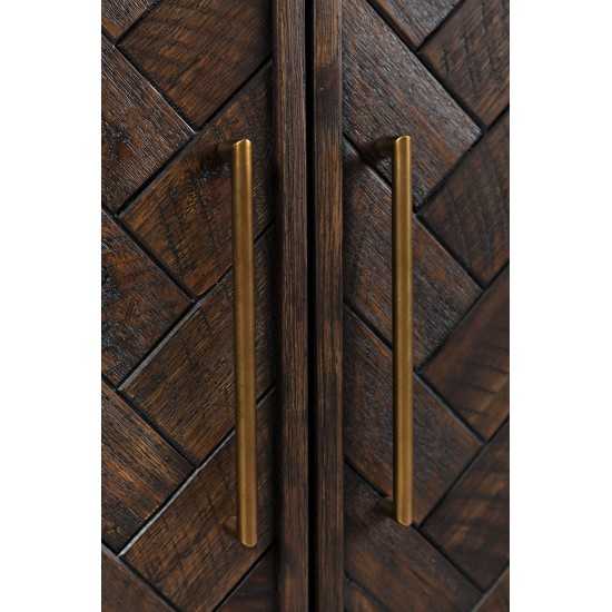 Gramercy Mid-Century Modern Chevron Two Door Accent Chest