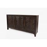 Gramercy Mid-Century Modern Chevron Three Door 60" Accent Cabinet