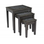 Baroque Nesting Tables with Mosaic Tile Inlay (Set of 3)