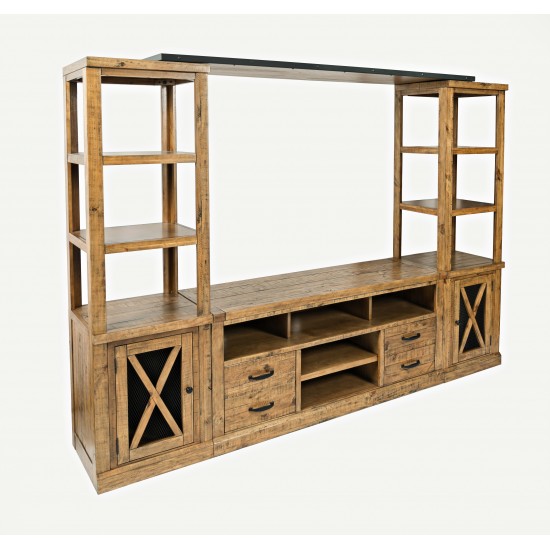 Telluride Rustic Pine Entertainment Center with 60" TV Console