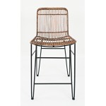 Weaver Hairpin Rattan Counter Barstool (Set of 2)