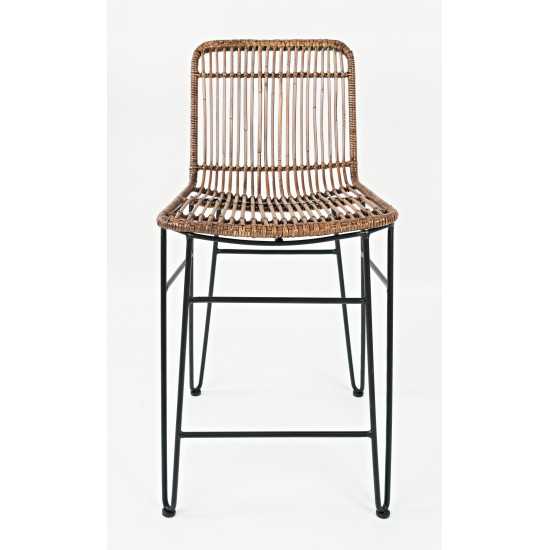 Weaver Hairpin Rattan Counter Barstool (Set of 2)