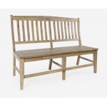 Carlyle Crossing Solid Pine Slatback Dining Bench