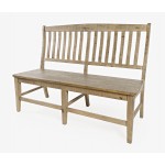 Carlyle Crossing Solid Pine Slatback Dining Bench