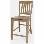 Carlyle Crossing Solid Pine Slatback Stool (Set of 2)