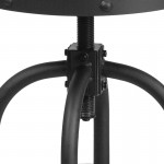 24'' Counter Height Stool with Swivel Lift Black LeatherSoft Seat