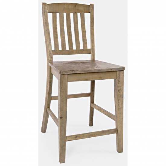 Carlyle Crossing Solid Pine Slatback Stool (Set of 2)