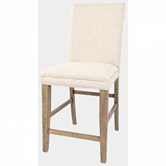 Carlyle Crossing Distressed Pine Upholstered Stool (Set of 2)